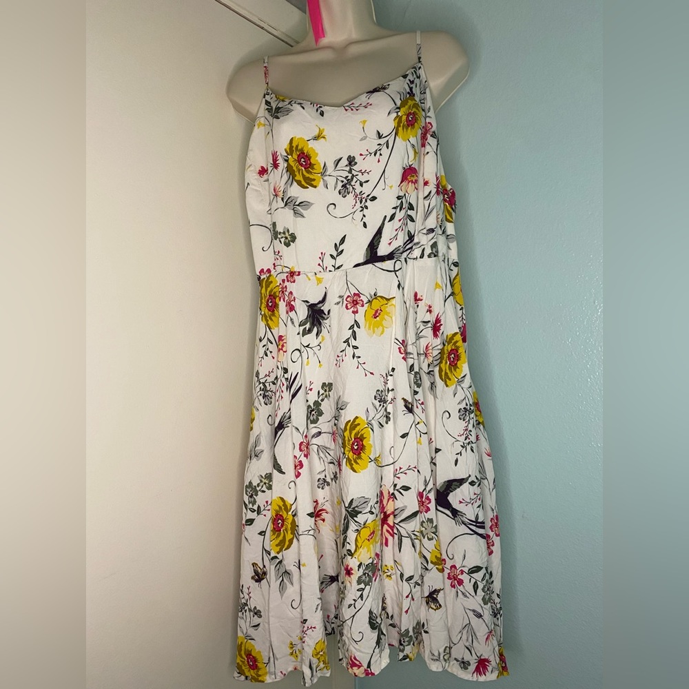Old navy white floral midi dress